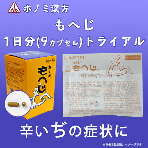【第2類医薬品】もへじトライヤル 根本的治癒を目標とするなら<痔のお薬>剤盛堂薬品 ホノミもへじ(漢方薬) 9カプセル(1日分)【痔内服薬】