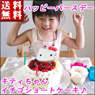 バースデーケーキ/誕生日ケーキ/キティ ケーキ/いちごショー...