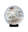 ○伊万里染錦花鳥図大皿○明治時代-無傷-古美術骨董品【中古】【送料無料】