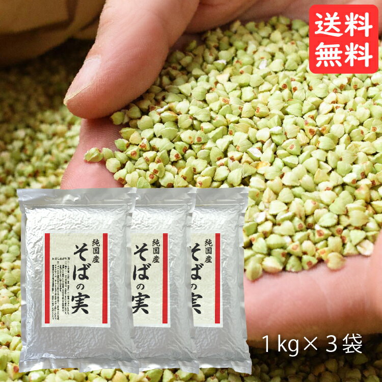 【送料無料】前田食品 純国産そばの実 1kg×3袋 1袋あたり1400円