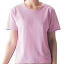 半袖tシャツ レディース 日本製 スポーツ アウトドア ひんやり涼感Tシャツ　ピンク