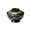 煮物椀 フタ付 お椀 木製 日本製 来客 越前漆器 うるし 艶 シンプル 上品 器 漆器 木 本堅地 漆塗 手塗 磨き 高級 おすすめ 【送料無料】四君子 煮物椀 黒 1001502