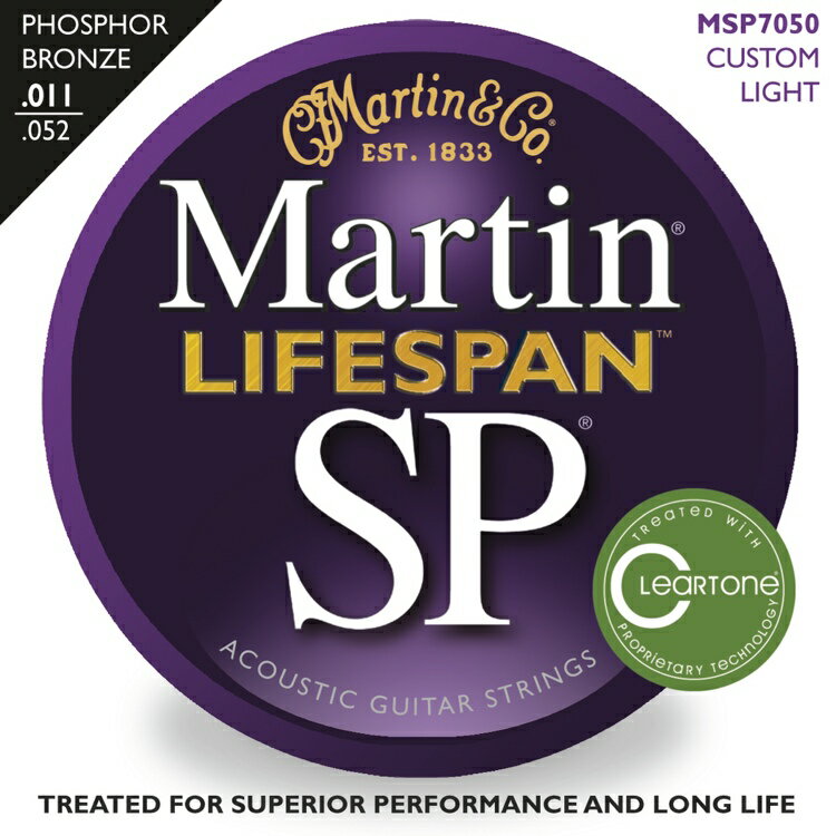 Martin MSP7050 LIFESPAN SP Phosphor Bronze Custom Light【マーチン・コーティング弦】【送料無料】