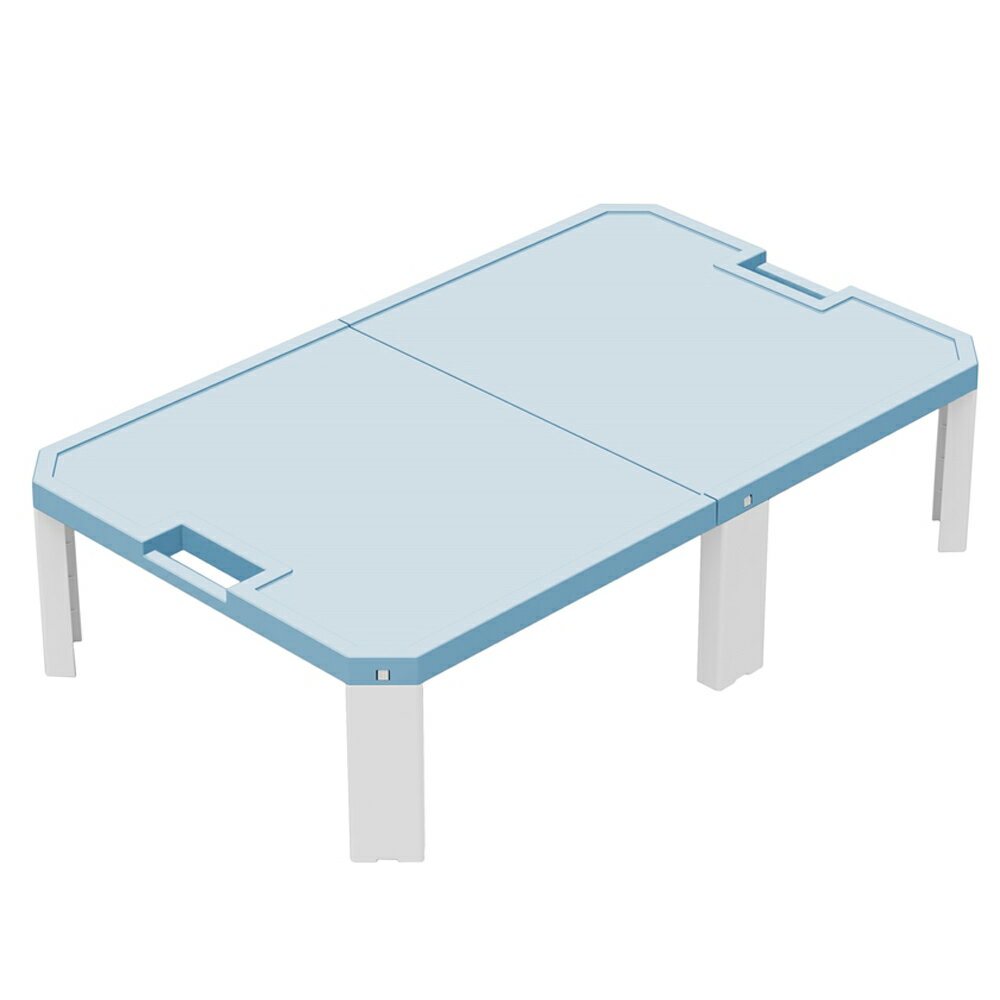 JEJ 折畳式 レジャーテーブル ワイド ライトブルー 約900X550XH230mm900X550角の画像