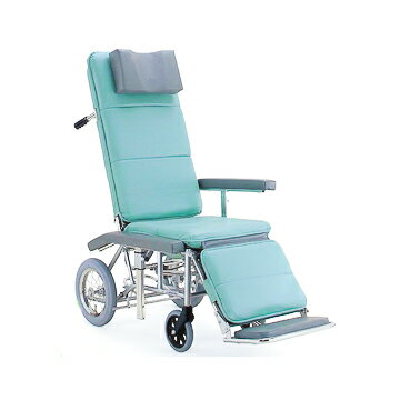 2011.4.11　メーカー欠品現在納期未定：介助用フルリクライニング車椅子RR70N（カワムラサイクル）【12dw07】【17dw07】頭と首をサポートする大型枕で、簡易ストレッチャーとしても使用可