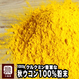 無添加　<strong>秋ウコン</strong>粉末（粉末状） 《1kg》本場インド産のクルクミン豊富な極上秋うこんを使用