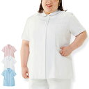 2436 サラフィット ゆったり定番ジャケット(3L〜8L)【医療 ナース 看護師 白衣 女