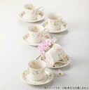 コーヒーカップ 5客セット フローレンス コーヒーセット 5客組 【日本製/陶器/洋食器/食器/美濃焼/花柄/上品/素敵な/すてき/セット/カップ ソーサー/xc/5客/お祝い/お返し/ギフト/友達/友人/新築祝い/結婚祝い/贈り物/内祝い/誕生日/プレゼント【あす楽対応】