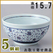 【 どんぶり 日本製 /5個組】 花ちらし多用丼ぶり5.0×5個 【和食器/食器/国産/業務用/調理...:kokouki:10014994