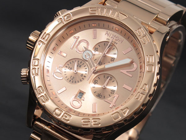 ニクソン NIXON レディース 腕時計 42-20 CHRONO A037-897 ALL ROSE GOLD 【送料無料】　クロノグラフ