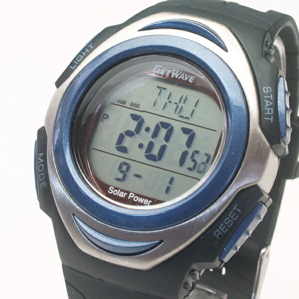 マルマン GETWAVE ゲットウェーブ 電波ソーラーウォッチ ユニセックス腕時計 MJW077-03 (sb)【送料無料】　ブラック×ブルー