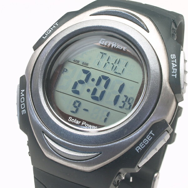 マルマン GETWAVE ゲットウェーブ 電波ソーラーウォッチ ユニセックス腕時計 MJW077-04 (sb)【送料無料】　ブラック×シルバー