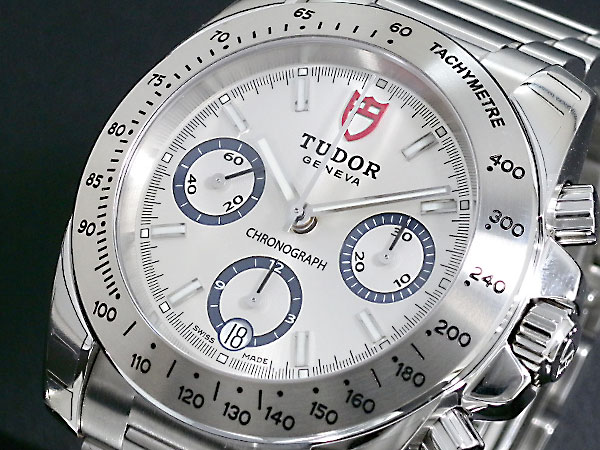 TUDOR チュードル 腕時計 スポーツクロノ 20300 銀×銀 3連ベルト 【送料無料】　クロノグラフ＆機械式