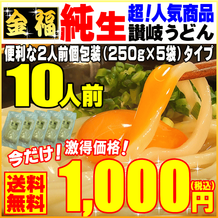 【送料無料】激ウマ・純生讃岐うどんド〜ンと1.25kg【便利...