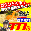 【送料無料】クロネコDM便極太讃岐うどん5人前セット　便利な...