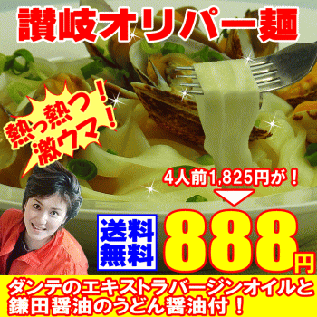 メール便【送料無料】激ウマ新味！讃岐オリパー麺4人前つゆ付【...