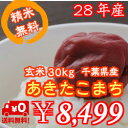 【28年産】千葉県産 あきたこまち 玄米30kg精米無料♪小分けも無料♪※送料無料地域に除外があります※北海道・九州:+600円