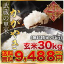 武蔵の里米 かがやき 玄米30kg(精米無料)(農家直米)(...