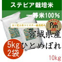 ステビア栽培米(残留農薬ゼロ)宮城県産ひとめぼれ 5kg×2個(10kg)【楽ギフ_のし】【楽ギフ_のし宛書】【楽ギフ_メッセ】【楽ギフ_メッセ入力】【RCP】【HLS_DU】10P06May15