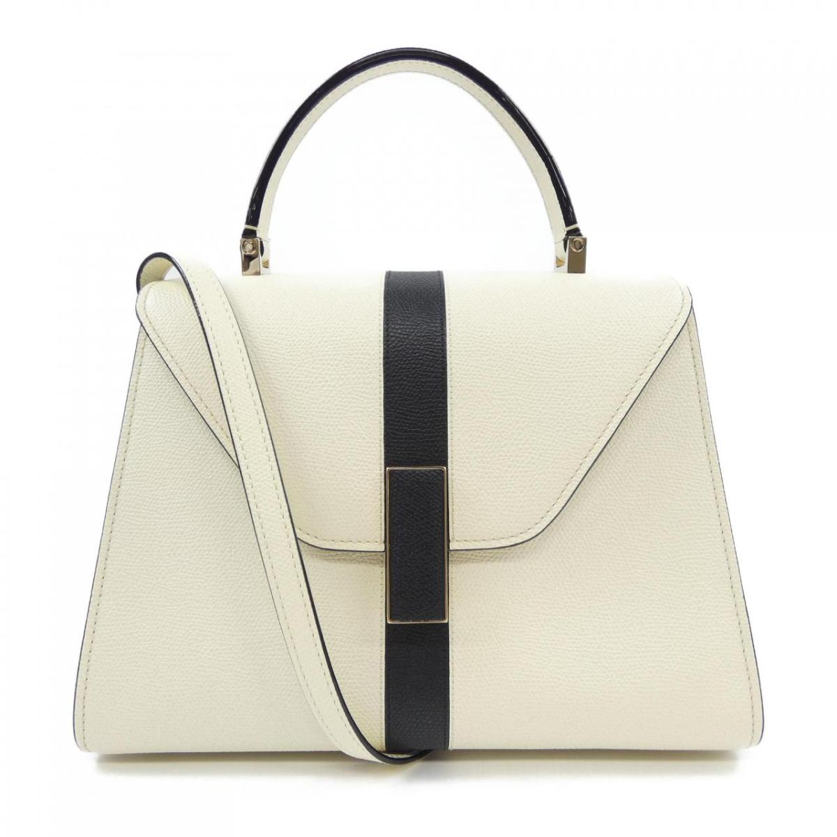 ヴァレクストラ VALEXTRA イジィデ ISIDE インターシャライン WBES0056326IOC99 BAG【中古】