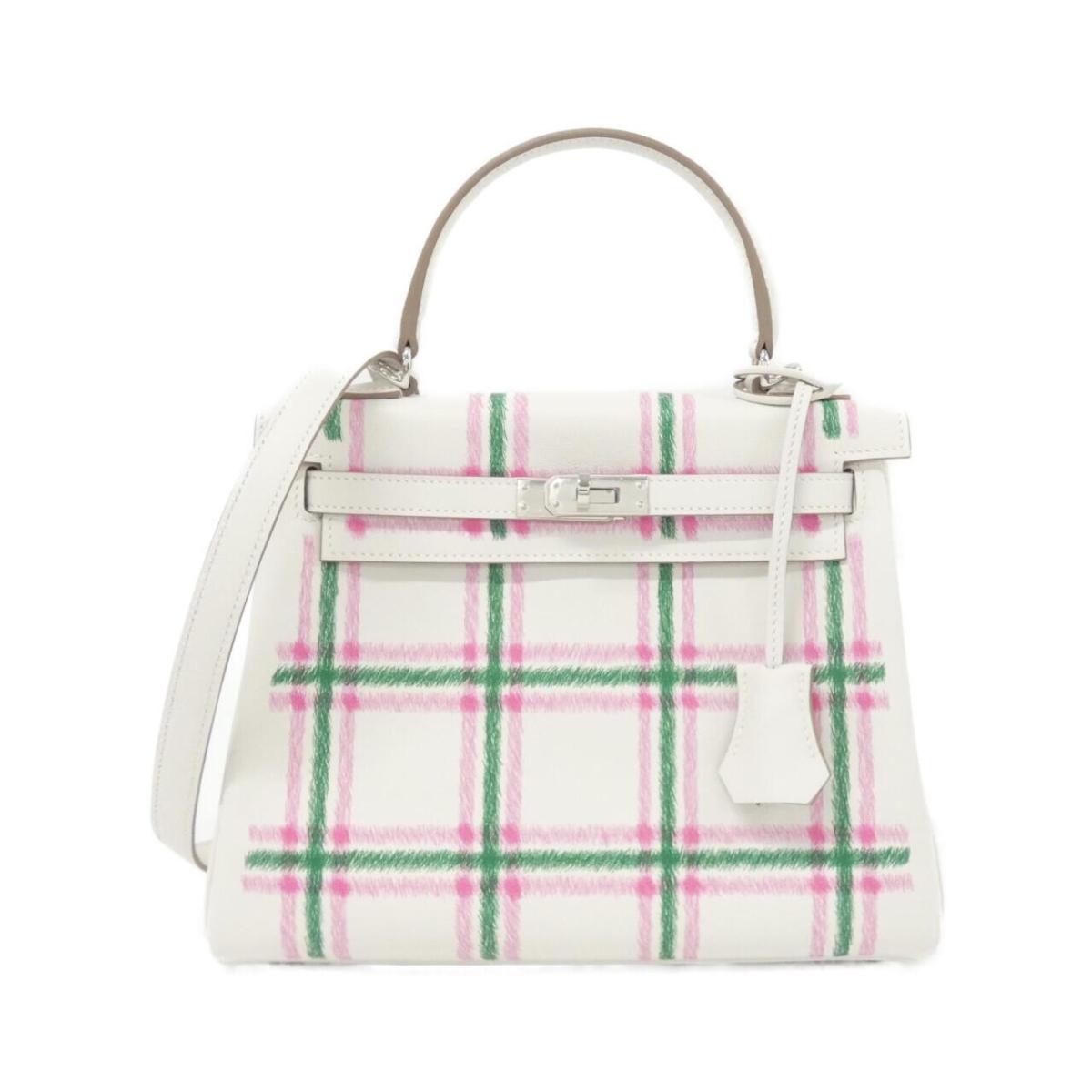 エルメス TARTAN LIGHT ケリー 25cm バッグ【中古】