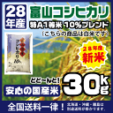 白米 ポイント3倍!平成28年産新米!「富山コシヒカリ10%」30kg(10kg×3) 新米がこの価格!【送料一律!】