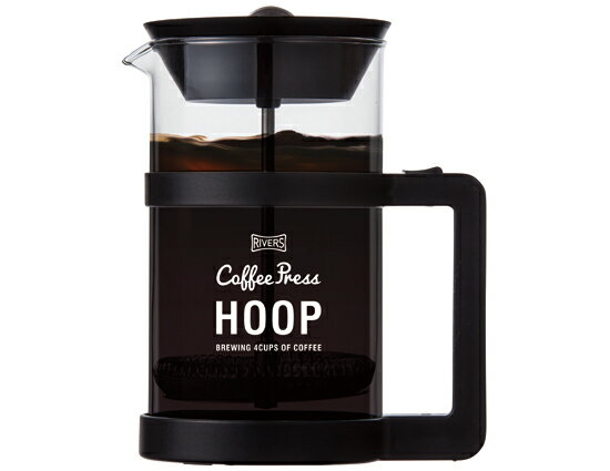 【コーヒー器具】　リバーズ　コーヒープレス　HOOP　4名用　4カップ　ブラック　電気を使…...:komi-coffee:10000362