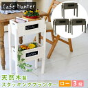 【300円OFFクーポン配布中】天然木製スタッキングプランター ロータイプ 3段送料無料 お庭も室内もセンスあふれる心地よい空間に♪ STP-4038-3Pガーデニング ラック フラワーラック ベランダ フラワースタンド 家庭菜園 BBQ 木製 3段 アウトドア用品 スタッキング