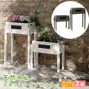 【300円OFFクーポン配布中】【ランキング1位獲得】天然木製スタッキングプランター ハイ&ロー 2個セット送料無料 お庭も室内もセンスあふれる心地よい空間に♪ STP-403860-2PSET ガーデニング スタンド ラック フラワーラック ベランダ フラワースタンド 家庭菜園