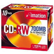 イメーション（IMATION） データ用書換型 CD-RW 700MB(4倍速対応)10枚パック 製品型番 ： CDRW80AX10S【送料無料 沖縄除く】