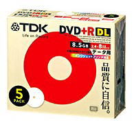 TDK DVD+R 片面2層(8.5GB) 2.4〜8倍速 インクジェットプリンタ対応(ホワイト) 10mmケース入り 5枚 製品型番 ： D+R85PWB5S