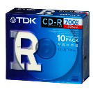 TDK TDK データ用CD-R 700MB 32倍速対応 ホワイトレーベル(ノンプリンタブル) 5mmプラケース 10枚パック製品型番：CD-R80TFX10A