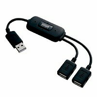 サンワサプライ USB2.0ハブ（2ポート・ブラック）製品型番：USB-HUB228BK【送料無料 沖縄除く】平日12時迄に決済確定で当日出荷予定