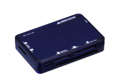 グリーンハウス　USB3．0カードリーダ／ライタ（49メディア）　ブルー　製品型番：GH-CRXC49U3B