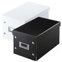 組み立て式 CD BOX ネームホルダー付 メディアケース 収納ボックス 小物入れ CD DVD BD コンパクト 便利 サンワサプライ FCD-MT3