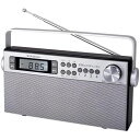 AM/FMステレオホームラジオ ポータブルラジオ デジタル時計 スリープタイマー シルバー WINTECH KOH-S300