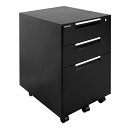 【代引不可 北海道送料2500円 沖縄・離島配送不可】サイドキャビネット BSC-01-BK マッドブラック 鍵ロック ペンケース付属 A4ファイル収納可能 Bauhutte BSC-01-BK