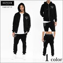 セットアップ メンズ ジャージ DEFEND PARIS(ディフェンド パリス) PARIS ZIP フードパーカー プレゼント用のプレゼントラッピング おしゃれ ブランド メンズ 上下 JERSEY mens セットアップ 【20PM】メンズファッション 人気 ワンマイルウェア【0311】秋冬 秋服 2018aw