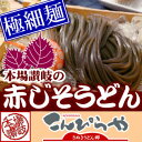 本場讃岐の包丁極細切り半生『赤じそうどん』2人前【送料無料】ポスト投函便での配送(代金引換-後払い不可・着日指定不可)【RCP】