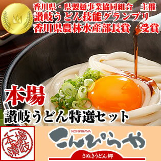 お中元 ギフト 贈り物に 特選・讃岐うどんセット【送料無料】16人前つゆ付きor20人前つ…...:konpirayahanbai:10000003