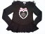 メゾピアノ MEZZOPIANO セール 120 ペプラム風チュールフリルのレースハートTシャツ