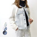 セール SALE 50%OFF CEST MOI セモア モールニット切り替えデニムジャケット ノーカラージャケット レディース ミセス ファッション 40代 50代 お洒落 婦人服