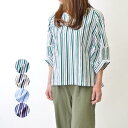 セール SALE 30%OFF CEST MOI セモア レディース マルチボーダーカットソー 7分袖 ブラウス カジュアル ミセスファッション 婦人服 40代 50代 お洒落