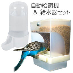 【2点セット】<strong>バードフィーダー</strong> 鳥 餌入れ 水入れ 自動 小鳥 野鳥 餌台 食器 インコ 自動給餌器 自動給水器 オウム えさ入れ えさいれ エサ入れ 鳥の餌台 餌台【全国送料無料・あす楽即納】