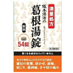 【第2類医薬品】【本日楽天ポイント4倍相当】株式会社阪本漢法製薬　阪本漢法の<strong>葛根湯</strong>錠［<strong>満量処方</strong>］ 54錠＜かぜのひきはじめ・肩こり・頭痛に＞(1　カッコントウ・かっこんとう)【CPT】