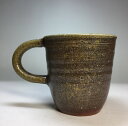 大きめで口当たりの良く、シンプルなデザインのコ-ヒ-カップです☆備前焼 作家岡本白水作 コ-ヒ-カップ☆和食器/陶器/マグカップ/軽い/持ちやすい