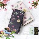 花柄 かわいい iPhoneXS Max iPhone8 ケース スマホケース 手帳型 全機種対応 (iPhone7 Plus SE XR Xperia Aquos Sense2 r2 Huawei P20 lite nova lite 2 android one s3 arrows M04 zenfone) デザイン デコ 鳥と花 おしゃれ 大人女子