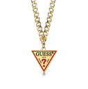 新作 新品 Guess ゲス ペンダント ネックレス UBN29059 L.A.GUESSERS トライアングル ロゴ 喜平 チェーン メンズ レディース ユニセックス ステンレス ナノコーティング イエローゴールド