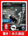 【8GB】 USBフラッシュメモリ [メール便対応]　USBメモリー 1年保証【USBメモリ 8GB】