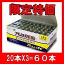 単3 アルカリ乾電池 60本 単三 【宅配便発送専門】